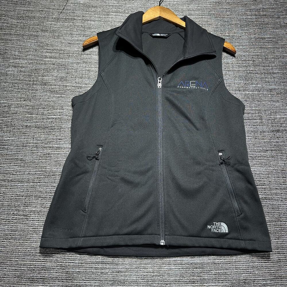The North Face Vest Jacket Windwall Women's M Black Embroidered Full Zip